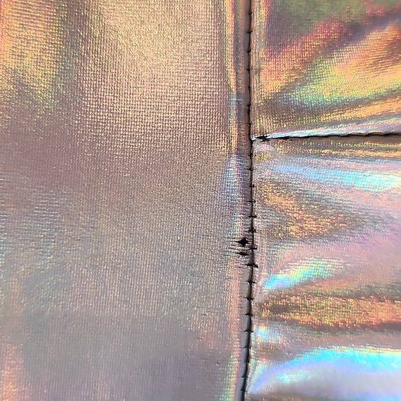 Rainbow High Waist Irredescent Silver Leggings NWT Sz. M - Picture 7 of 11